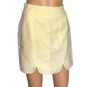 Lilly Pulitzer yellow scalloped skirt